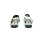 History Double-strap Flat Slide in Soft Cream