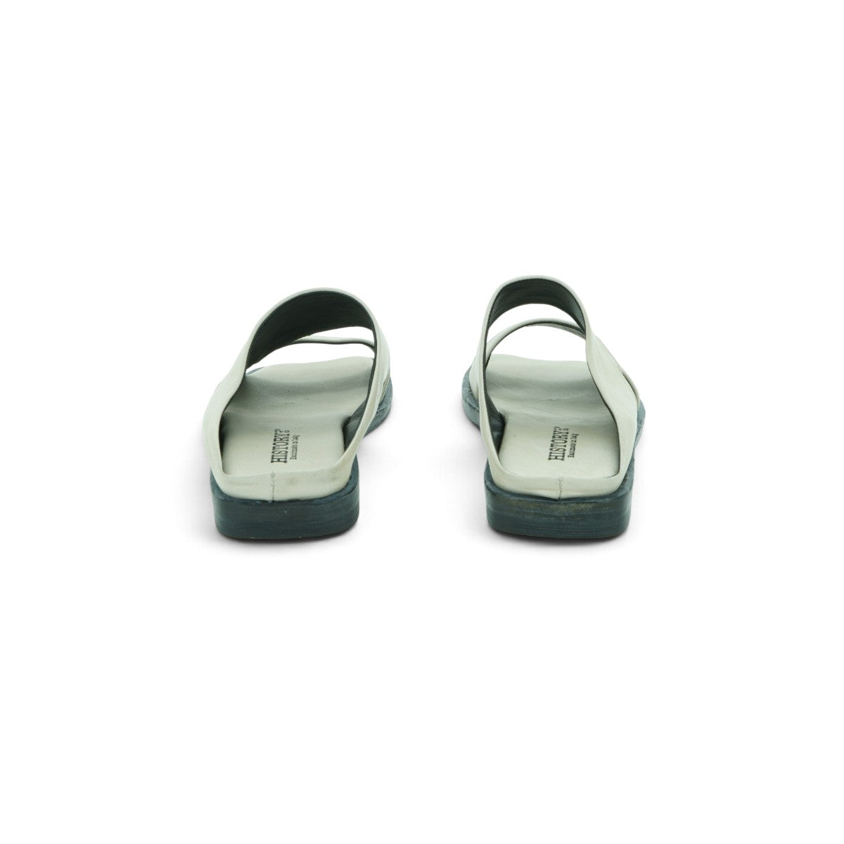 History Double-strap Flat Slide in Soft Cream
