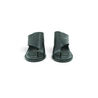 History Wide-strap Toe-post Mule in Supple Black