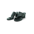 History Wide-strap Toe-post Mule in Supple Black