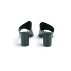 History Wide-strap Toe-post Mule in Supple Black