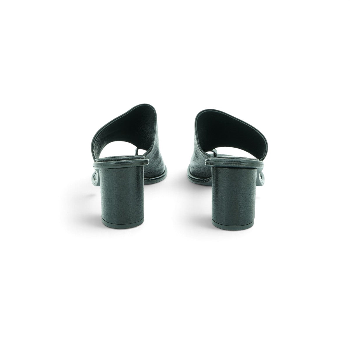 History Wide-strap Toe-post Mule in Supple Black