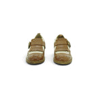 History Brogue Monk Strap in Tan and Cream