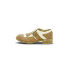 History Brogue Monk Strap in Tan and Cream