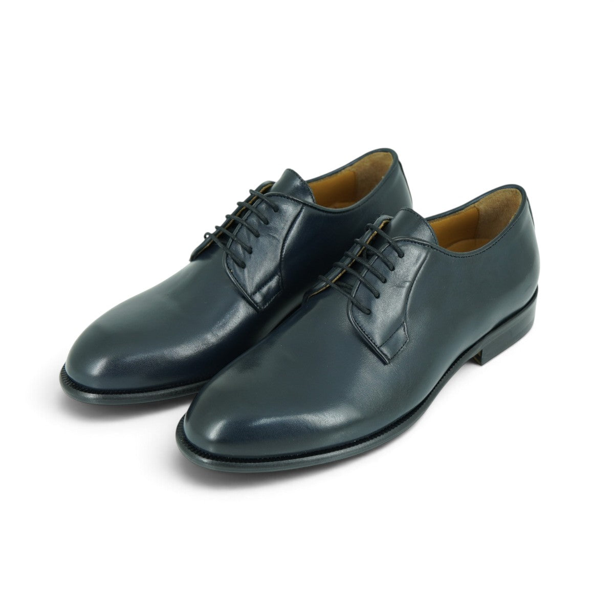 Martire Plain-toe Derby in Deep Navy Polished