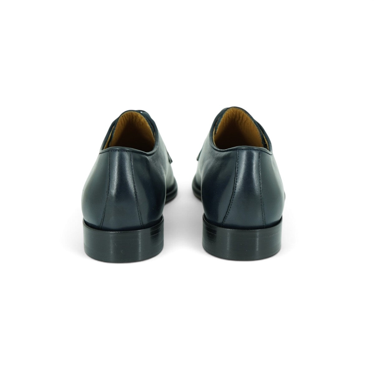 Martire Plain-toe Derby in Deep Navy Polished