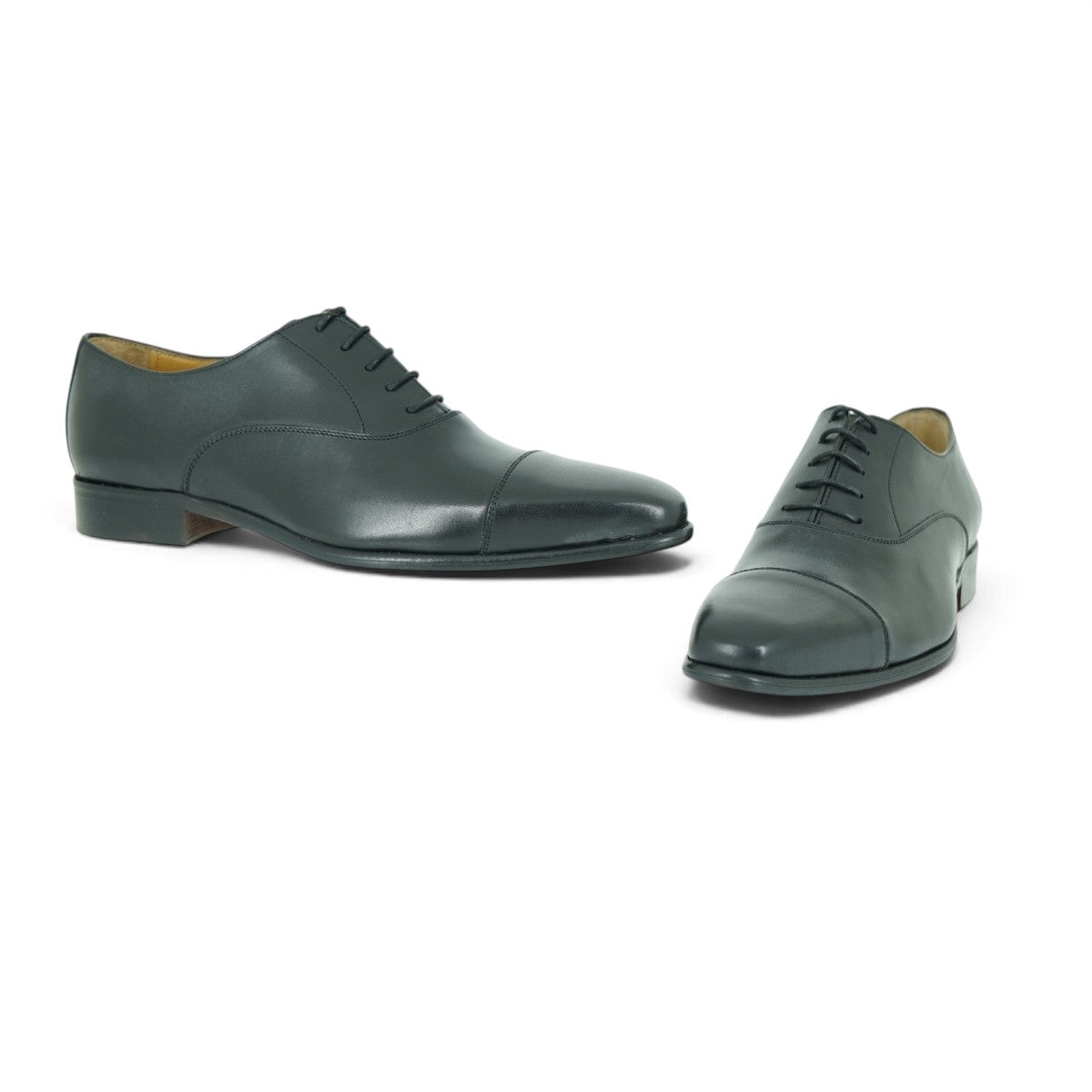 Martire Cap-toe Oxford in Polished Black