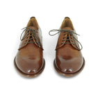 Martire Plain-toe Derby in Warm Cognac Burnished