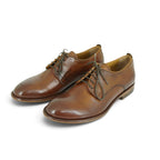 Martire Plain-toe Derby in Warm Cognac Burnished