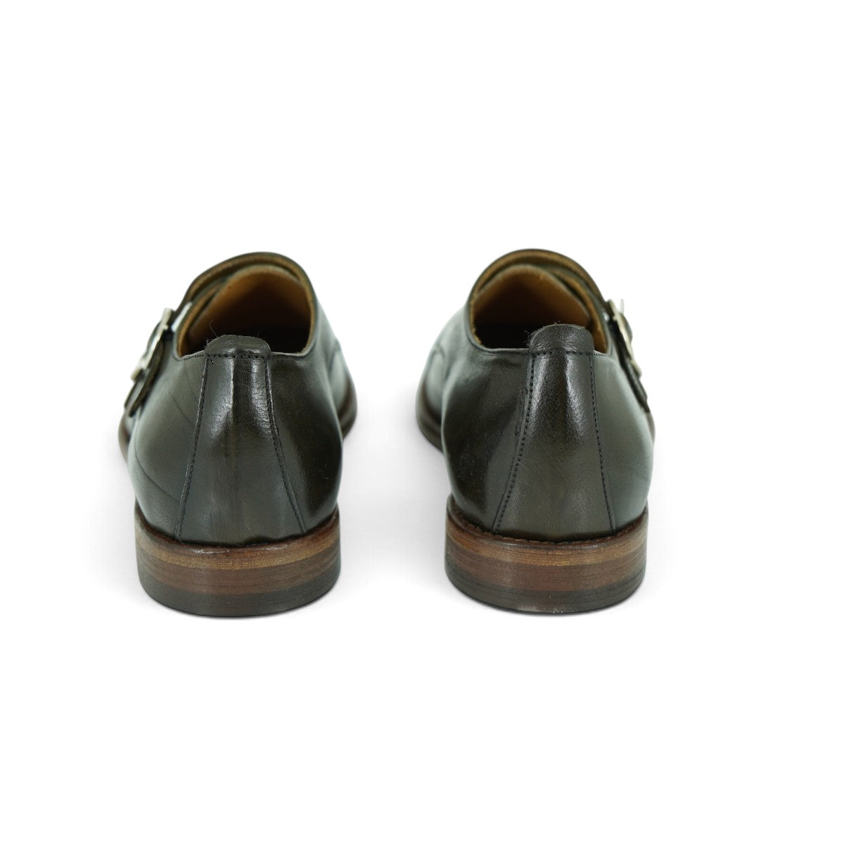 Martire Double Monk Strap in Deep Olive