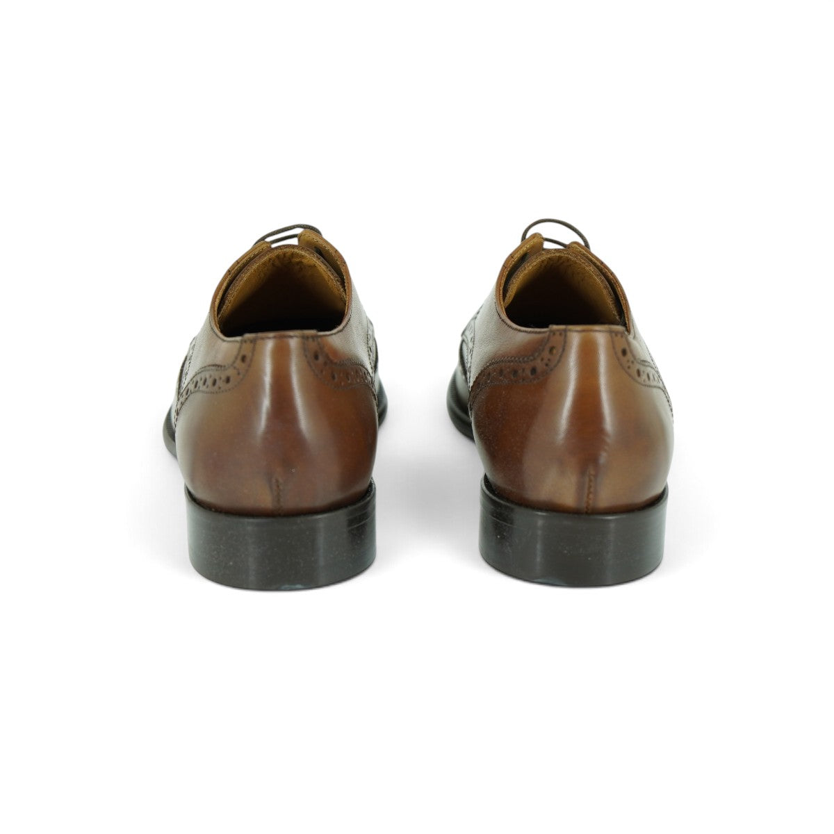 Martire Full Brogue Wingtip Derby in Warm Cognac