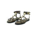 Wonders Gladiator Sandal in Dark Chocolate