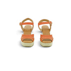 Wonders Espadrille Wedge Sandal in Vibrant Terracotta