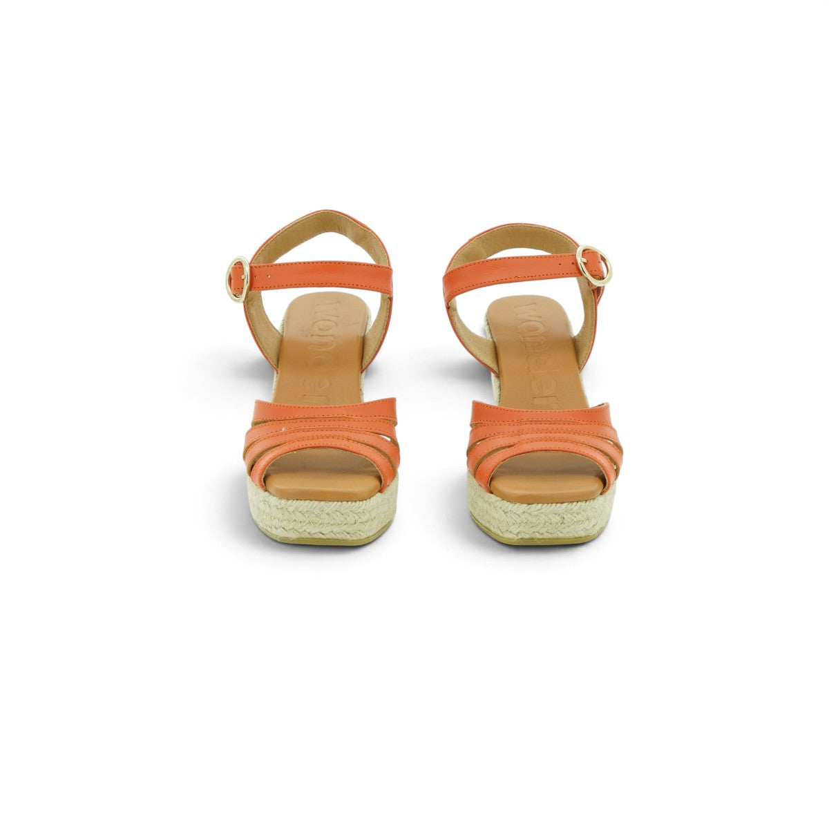 Wonders Espadrille Wedge Sandal in Vibrant Terracotta