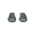 Zeus Double Buckle Slide in Glossy Black