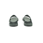 Zeus Double Buckle Slide in Glossy Black
