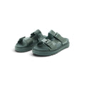 Zeus Double Buckle Sandal in Matte Black