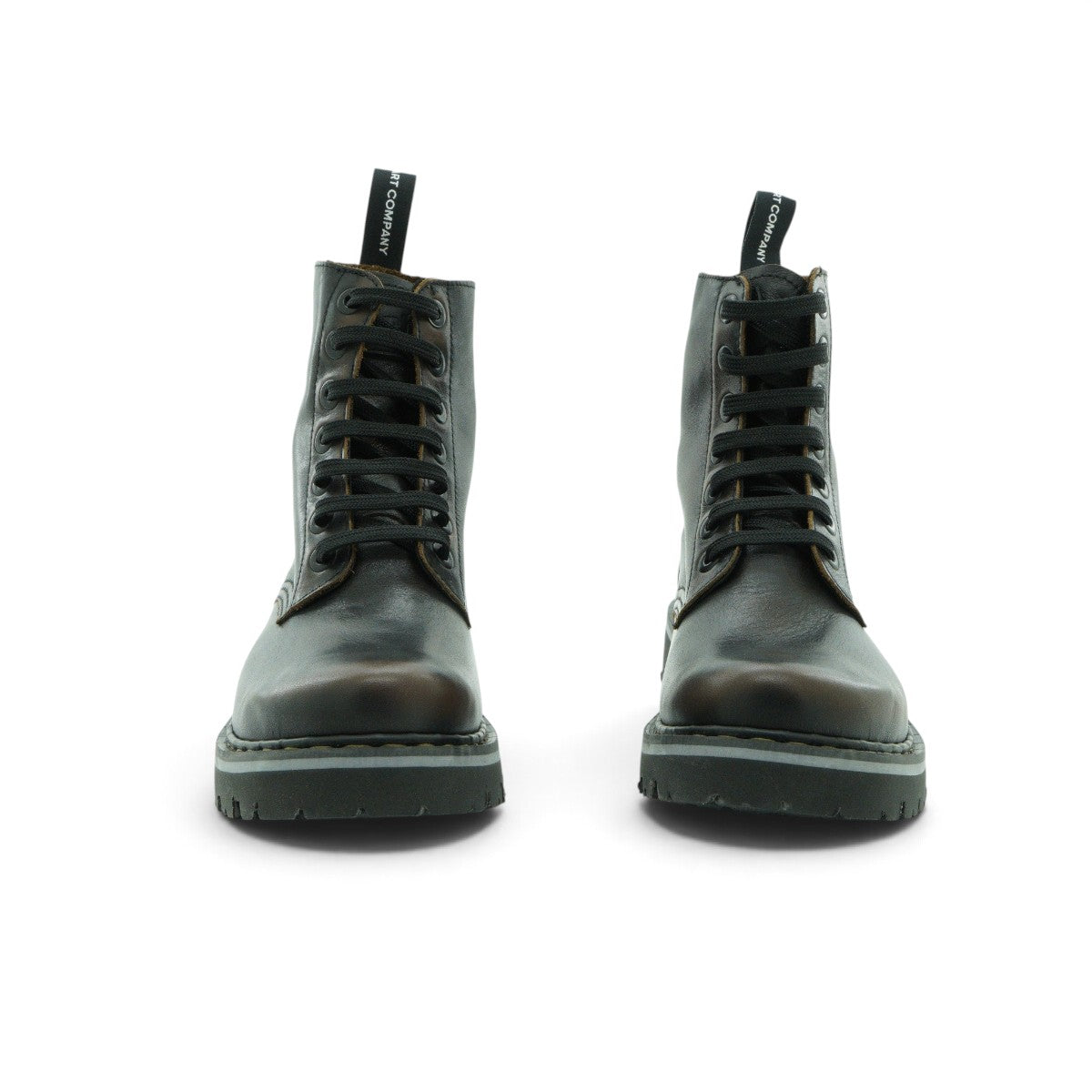 Art Lace-up Combat Boot in Distressed Dark Olive