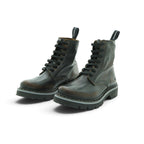 Art Lace-up Combat Boot in Distressed Dark Olive