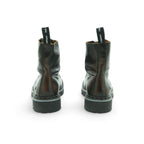 Art Lace-up Combat Boot in Distressed Dark Olive