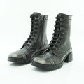 Art Mid-calf Biker Boot in Antique Distressed Black