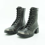Art Mid-calf Biker Boot in Antique Distressed Black