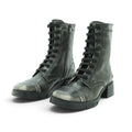 Art Mid-calf Biker Boot in Antique Distressed Black