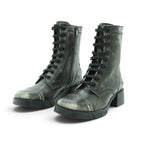 Art Mid-calf Biker Boot in Antique Distressed Black