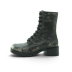 Art Mid-calf Biker Boot in Antique Distressed Black