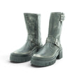 Art Mid-calf Biker Boot in Antique Distressed Black