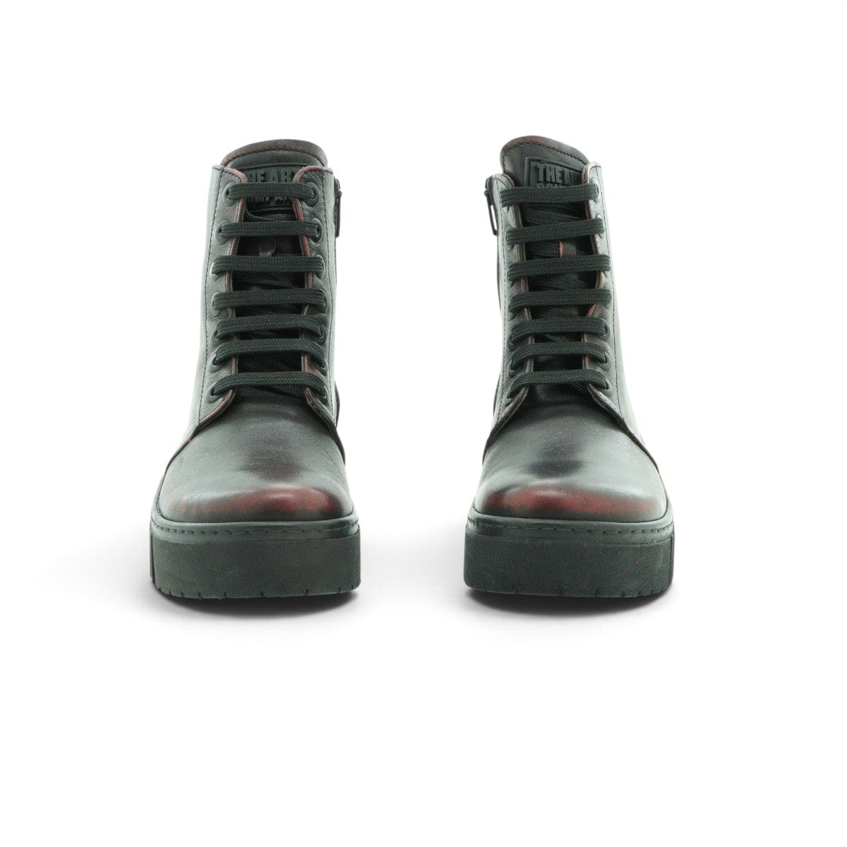 Art Lace-up Ankle Boot in Antique Distressed Burgundy