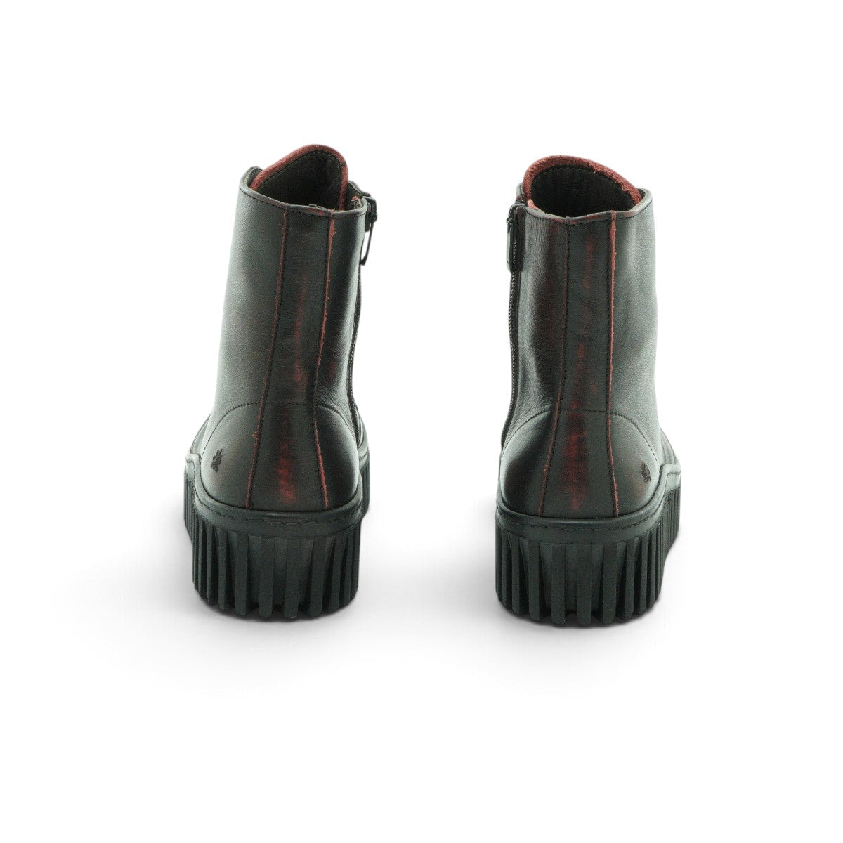 Art Lace-up Ankle Boot in Antique Distressed Burgundy