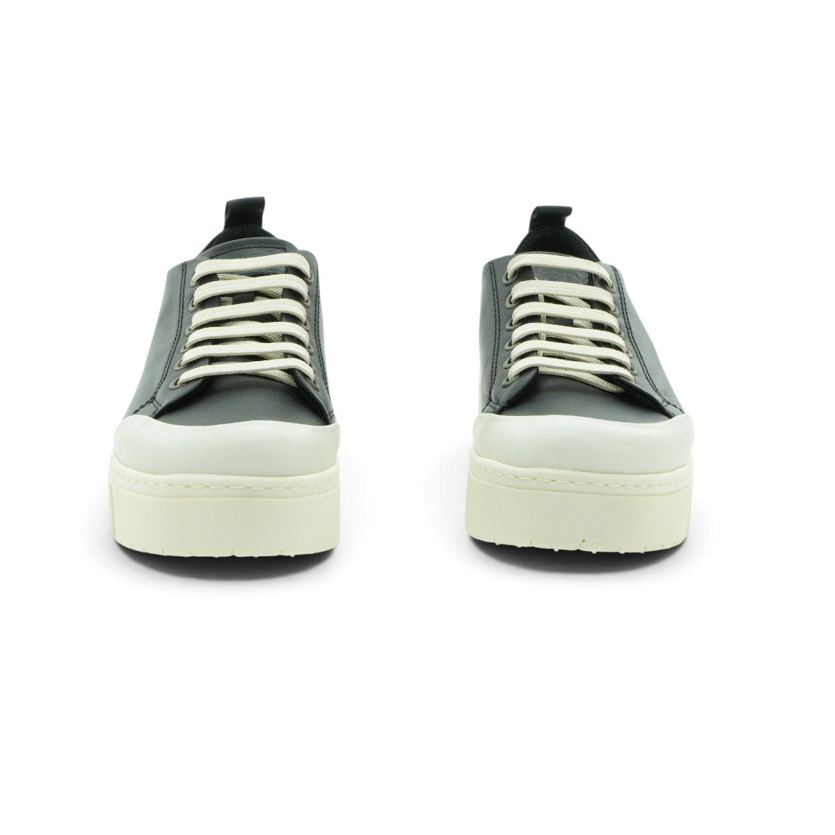 Art Platform Lace-up Sneaker in Smooth Black