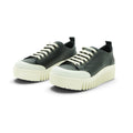 Art Platform Lace-up Sneaker in Smooth Black