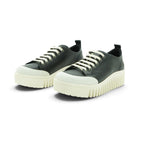 Art Platform Lace-up Sneaker in Smooth Black