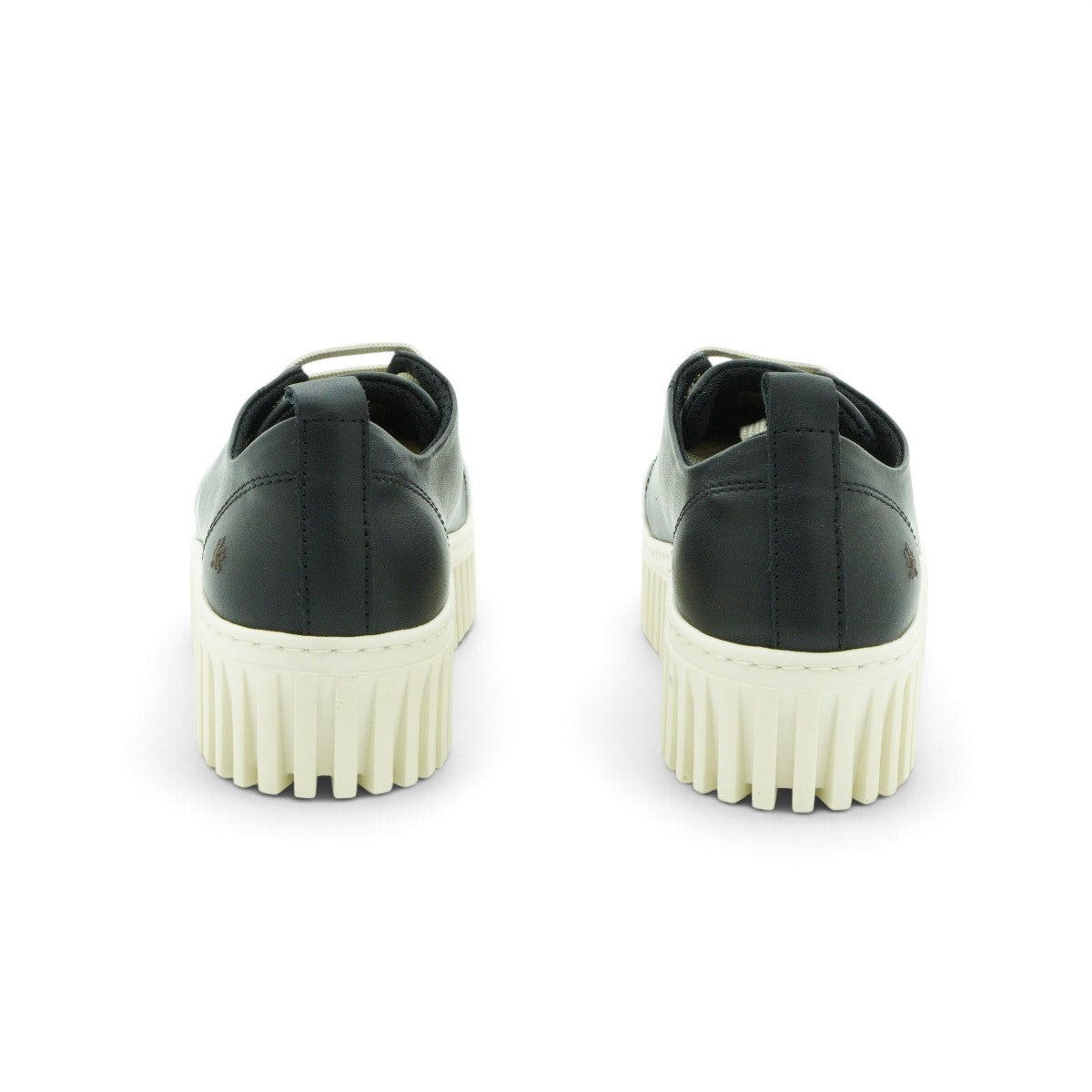 Art Platform Lace-up Sneaker in Smooth Black
