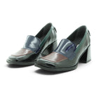 Art Two-tone Loafer in Glossy Navy and Burgundy