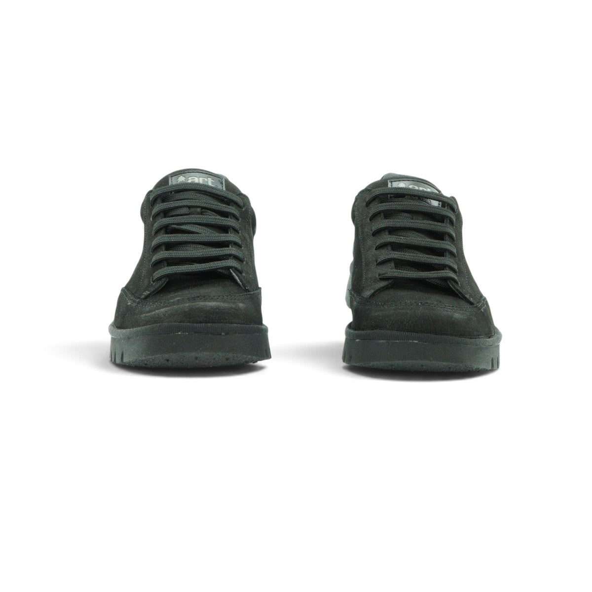 Art Low-top Lace-up Sneaker in All-black Distressed