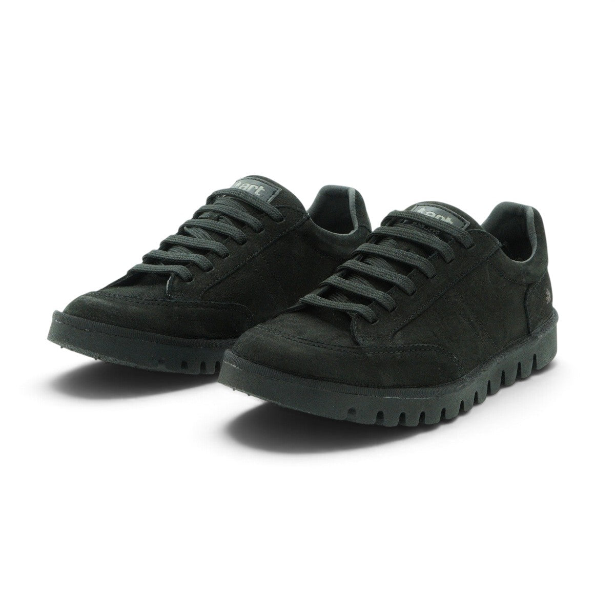 Art Low-top Lace-up Sneaker in All-black Distressed