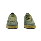 Art Brogue-detail Low-top Sneaker in Distressed Olive