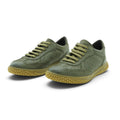 Art Brogue-detail Low-top Sneaker in Distressed Olive