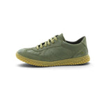 Art Brogue-detail Low-top Sneaker in Distressed Olive
