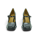 Audley Mary Jane Wedge in High-shine Burgundy