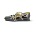 Audley Flat Mary Jane in Antique-textured Burgundy