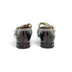 Audley Flat Mary Jane in Antique-textured Burgundy