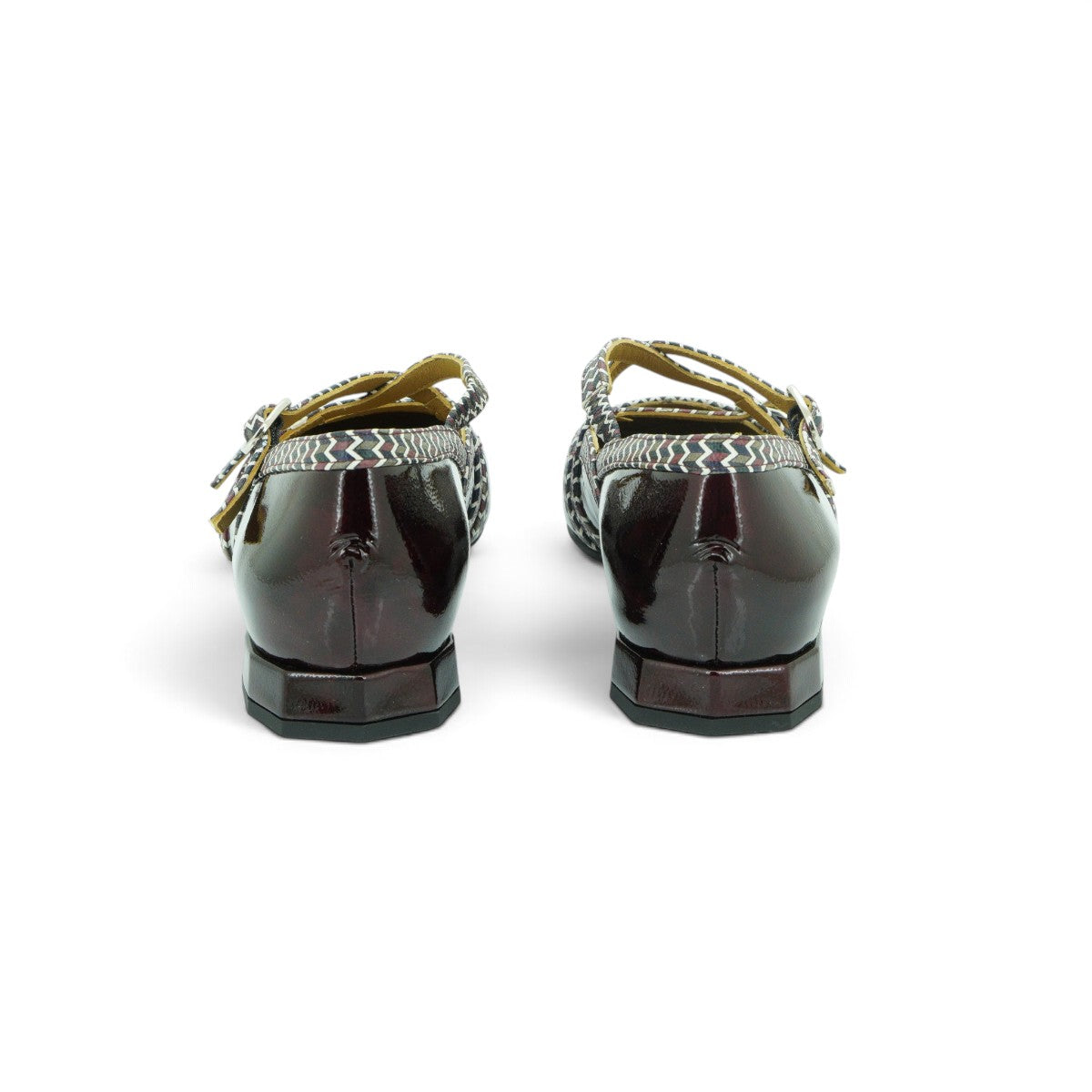 Audley Flat Mary Jane in Antique-textured Burgundy