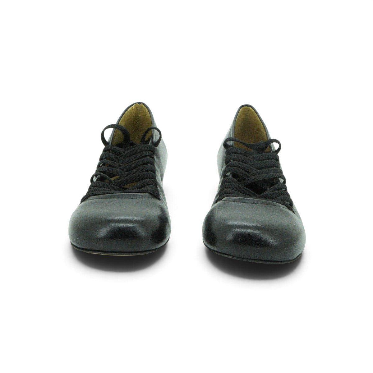 Audley Lace-up Low Heel in Smooth Graphite