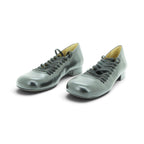 Audley Lace-up Low Heel in Smooth Graphite