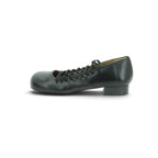 Audley Lace-up Low Heel in Smooth Graphite