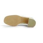 Audley Lace-up Oxford Heel in Champagne Metallic Snake-embossed